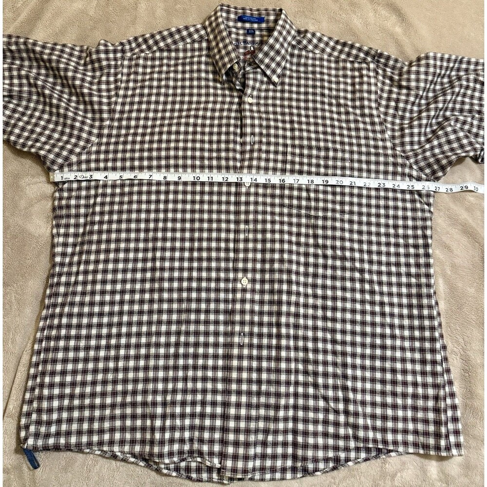 G.H. Bass Men's Size 17.5 32/33 Long Sleeve Button Down Cotton Weave Shirt - Picture 4 of 5